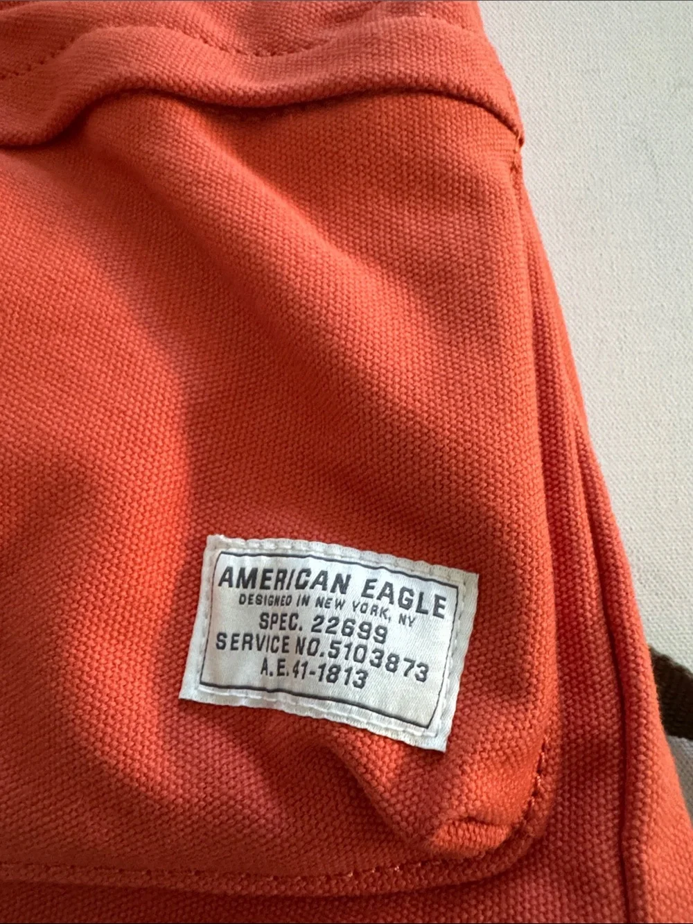 Orange Canvas Backpack American Eagle